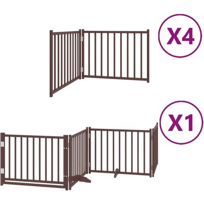 HELLOSHOP26 Cancelletto Di Sicurezza Per Animali Domestici Porta Pieghevole 12 Pannelli Legno Di Pioppo Marrone 020023156 HELLOSHOP26 Cancelletto Di Sicurezza Per Animali Domestici Porta Pieghevole 12 Pannelli Legno Di Pioppo Marrone 020023156