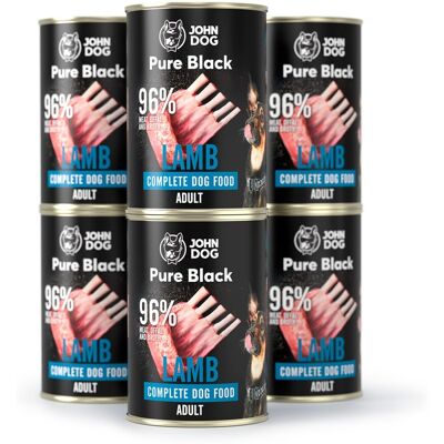 OEM Alimento Per Cani Adulti John Dog Pure Black, Agnello, 6 Confezioni Da 400 G OEM Alimento Per Cani Adulti John Dog Pure Black, Agnello, 6 Confezioni Da 400 G