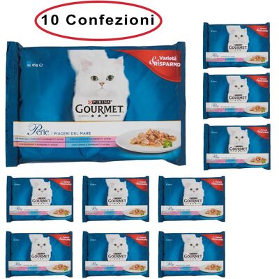 Purina Gourmet Perle Umido Gatto Piaceri Del Mare 10 Confezioni Da 4 Buste Da 85 Grammi Purina Gourmet Perle Umido Gatto Piaceri Del Mare 10 Confezioni Da 4 Buste Da 85 Grammi