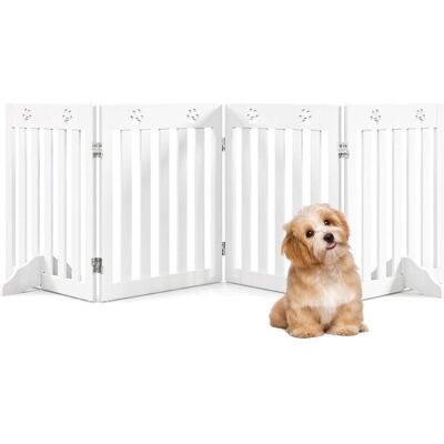 HELLOSHOP26 Cancelletto Di Sicurezza Estensibile In Legno Per Cani 203 X 60 X 1,5 Cm Pieghevole Pratico Design Moderno In Mdf Bianco 200010625 HELLOSHOP26 Cancelletto Di Sicurezza Estensibile In Legno Per Cani 203 X 60 X 1,5 Cm Pieghevole Pratico Design Moderno In Mdf Bianco 200010625