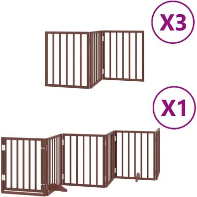 MAISON EXCLUSIVE - Cancello Cani Porta Pieghevole Marrone 15 Pannelli 750cm Pioppo MAISON EXCLUSIVE - Cancello Cani Porta Pieghevole Marrone 15 Pannelli 750cm Pioppo