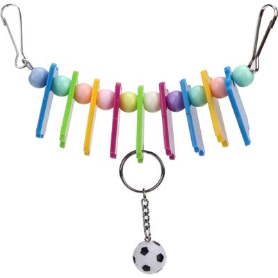 OEM Giocattolo Colorato In Plastica E Ferro Per Pappagalli, Pallone Da Calcio Masticabile E Da Appendere, Accessorio Per Gabbia Per Uccelli OEM Giocattolo Colorato In Plastica E Ferro Per Pappagalli, Pallone Da Calcio Masticabile E Da Appendere, Accessorio Per Gabbia Per Uccelli
