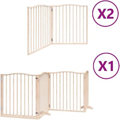 HELLOSHOP26 Cancelletto Di Sicurezza Per Cani Porta Pieghevole 8 Pannelli Legno Di Pioppo Marrone 020023240 HELLOSHOP26 Cancelletto Di Sicurezza Per Cani Porta Pieghevole 8 Pannelli Legno Di Pioppo Marrone 020023240