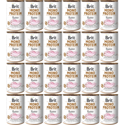 OEM Brit Mono Protein Rabbit - Cibo Umido Per Cani Con Coniglio - 24x400 G OEM Brit Mono Protein Rabbit - Cibo Umido Per Cani Con Coniglio - 24x400 G