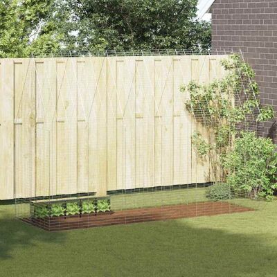 VIDAXL Gabbia Per Conigli Argento 300 X 100 X 210 Cm Acciaio VIDAXL Gabbia Per Conigli Argento 300 X 100 X 210 Cm Acciaio