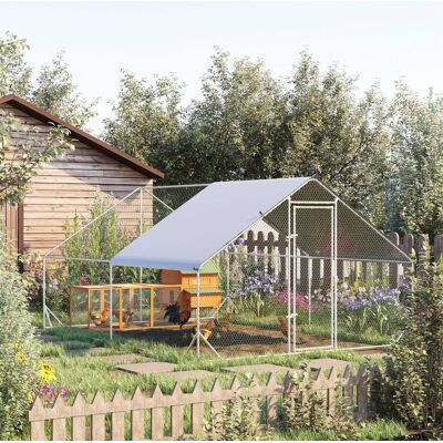 KELLANY Pollaio Xxl Con Recinto All'aperto, Pollaio Con Tetto Ombreggiante, Chiusura Per 8-12 Polli, Anatre, Conigli, Acciaio 3 X 4 X 2 M KELLANY Pollaio Xxl Con Recinto All'aperto, Pollaio Con Tetto Ombreggiante, Chiusura Per 8-12 Polli, Anatre, Conigli, Acciaio 3 X 4 X 2 M