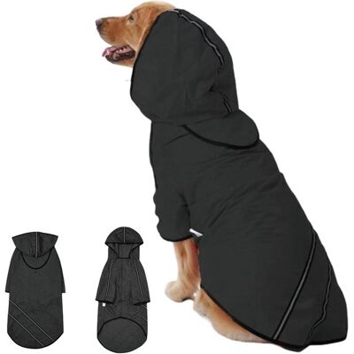 OEM Impermeabile Per Cani Con Cappuccio E Collare (nero, 3xl) - Adatto A Cani Di Piccola, Media E Grande Taglia OEM Impermeabile Per Cani Con Cappuccio E Collare (nero, 3xl) - Adatto A Cani Di Piccola, Media E Grande Taglia