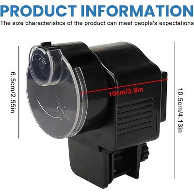 OEM Distributore Automatico Di Mangime Per Pesci, Pellet Da 60 Ml, Strisce Per L'Allevamento, Senza Batterie, Nero - Altro OEM Distributore Automatico Di Mangime Per Pesci, Pellet Da 60 Ml, Strisce Per L'Allevamento, Senza Batterie, Nero - Altro