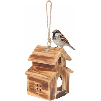 RELAXDAYS Casetta/mangiatoia Per Uccelli, Legno Fiammato, Da Appendere, 21x16,5x14,5 Cm, Giardino RELAXDAYS Casetta/mangiatoia Per Uccelli, Legno Fiammato, Da Appendere, 21x16,5x14,5 Cm, Giardino