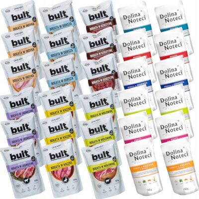 OEM Set Di Cibo Umido Per Cani Da 30 Pezzi: 12x Dolina Noteci 150g + 18x Bult 100g OEM Set Di Cibo Umido Per Cani Da 30 Pezzi: 12x Dolina Noteci 150g + 18x Bult 100g