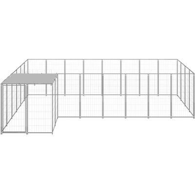 MAISON EXCLUSIVE - Gabbia Per Cani Argento 10,89 M² In Acciaio MAISON EXCLUSIVE - Gabbia Per Cani Argento 10,89 M² In Acciaio