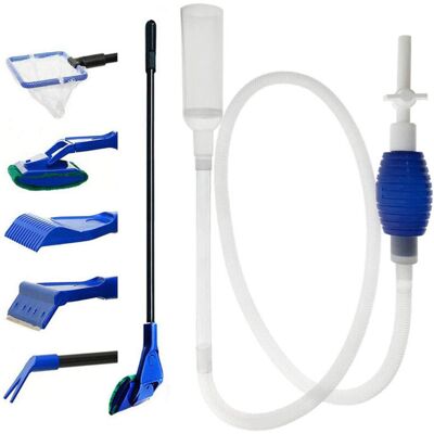 OEM Kit Di Pulizia Per Acquario 5 In 1 Con Pulitore Per Ghiaia - Pompa A Sifone Manuale Per Svuotare E Sostituire L'Acqua In Pochi Minuti OEM Kit Di Pulizia Per Acquario 5 In 1 Con Pulitore Per Ghiaia - Pompa A Sifone Manuale Per Svuotare E Sostituire L'Acqua In Pochi Minuti