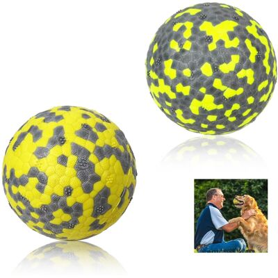 Zone 2 Palline Elastiche Per Cani, Giocattolo Per Cani Con Nuovo Materiale, Giocattolo Indistruttibile Per Cani, Regalo Per Cani Di Piccola E Media Taglia (giallo+grigio) (grigio+fluorescente) - 3 Pollici Zone 2 Palline Elastiche Per Cani, Giocattolo Per Cani Con Nuovo Materiale, Giocattolo Indistruttibile Per Cani, Regalo Per Cani Di Piccola E Media Taglia (giallo+grigio) (grigio+fluorescente) - 3 Pollici