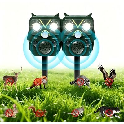 GBLY Spaventa Gatti Ad Ultrasuoni Dispositivo Anti Animali Set Da 2 5 Modalità Sensore Pir Led Impermeabile Contro Gatti Cani Uccelli Volpi Topi Per Giardino Esterno GBLY Spaventa Gatti Ad Ultrasuoni Dispositivo Anti Animali Set Da 2 5 Modalità Sensore Pir Led Impermeabile Contro Gatti Cani Uccelli Volpi Topi Per Giardino Esterno