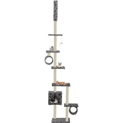 Albero per Gatti Helloshop26 con Posti per Graffiare in Sisal - 260cm Centro di Gioco Multi-livello Albero per Gatti Helloshop26 con Posti per Graffiare in Sisal - 260cm Centro di Gioco Multi-livello