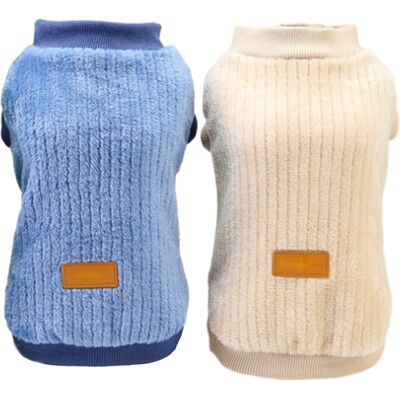 OEM Set Di 2 Capi Di Abbigliamento Per Cani, Morbidi E Caldi Maglioncini In Peluche Per Cuccioli E Gatti (blu + Kaki) OEM Set Di 2 Capi Di Abbigliamento Per Cani, Morbidi E Caldi Maglioncini In Peluche Per Cuccioli E Gatti (blu + Kaki)