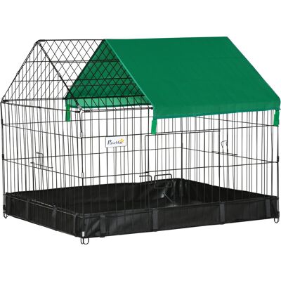IROVAMI Gabbia Coniglio, Recinto Per Cavie, Piccoli Animali, Con Tetto E Pavimento Oxford Impermeabile, 90x75x75 Cm IROVAMI Gabbia Coniglio, Recinto Per Cavie, Piccoli Animali, Con Tetto E Pavimento Oxford Impermeabile, 90x75x75 Cm