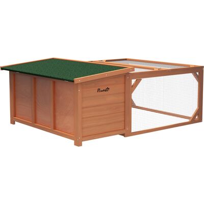 TORMATOR Conigliera Da Esterno, Gabbia Con Recinto, Tetto In Asfalto, Struttura In Legno, 125,5 X 100 X 49 Cm, Arancione TORMATOR Conigliera Da Esterno, Gabbia Con Recinto, Tetto In Asfalto, Struttura In Legno, 125,5 X 100 X 49 Cm, Arancione