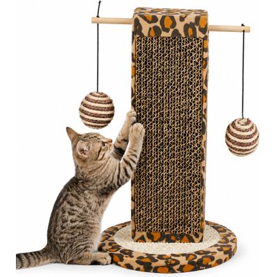 BAKAJI Tiragraffi Per Gatti Verticale Da 30 Cm Graffiatoio Gioco Con Palline Per Felini BAKAJI Tiragraffi Per Gatti Verticale Da 30 Cm Graffiatoio Gioco Con Palline Per Felini