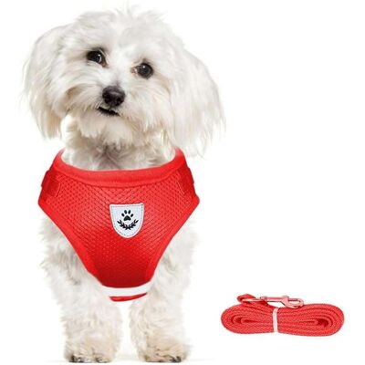 OEM Pettorina Per Cane O Gatto Con Guinzaglio Riflettente, Regolabile, Traspirante, Rossa, Taglia M OEM Pettorina Per Cane O Gatto Con Guinzaglio Riflettente, Regolabile, Traspirante, Rossa, Taglia M