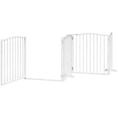 HELLOSHOP26 Cancelletto Di Sicurezza Per Animali Domestici Porta Pieghevole 10 Pannelli Legno Di Pioppo Bianco 020023100 HELLOSHOP26 Cancelletto Di Sicurezza Per Animali Domestici Porta Pieghevole 10 Pannelli Legno Di Pioppo Bianco 020023100