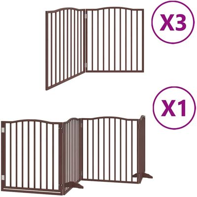 MAISON EXCLUSIVE - Cancello Cani Porta Pieghevole Marrone 10 Pannelli 800cm Pioppo MAISON EXCLUSIVE - Cancello Cani Porta Pieghevole Marrone 10 Pannelli 800cm Pioppo