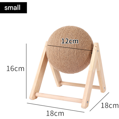 OEM Palla Tiragraffi In Sisal Con Base In Legno - Giocattolo Tiragraffi Rotante Per Gattini Da 18 Cm OEM Palla Tiragraffi In Sisal Con Base In Legno - Giocattolo Tiragraffi Rotante Per Gattini Da 18 Cm