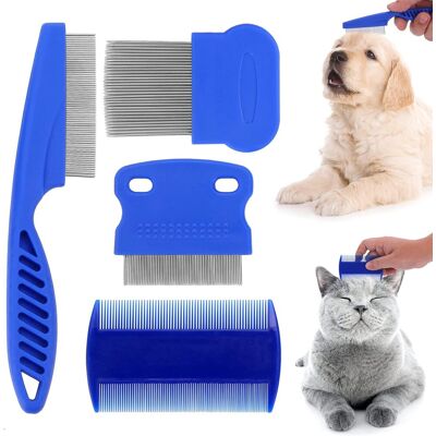 OEM Set Di Pettini Antipulci Per Cani E Gatti, 4 Pezzi, Pettine Per La Toelettatura Degli Animali Domestici, Strumento Per La Rimozione Del Pelo, Pettine Multifunzionale Per Cuccioli E Gattini OEM Set Di Pettini Antipulci Per Cani E Gatti, 4 Pezzi, Pettine Per La Toelettatura Degli Animali Domestici, Strumento Per La Rimozione Del Pelo, Pettine Multifunzionale Per Cuccioli E Gattini