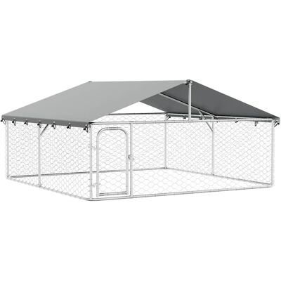 MAISON EXCLUSIVE - Gabbia Per Cani Da Esterno Con Tetto 300x300x150 Cm MAISON EXCLUSIVE - Gabbia Per Cani Da Esterno Con Tetto 300x300x150 Cm
