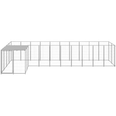 MAISON EXCLUSIVE - Gabbia Per Cani Argento 7,26 M² In Acciaio MAISON EXCLUSIVE - Gabbia Per Cani Argento 7,26 M² In Acciaio