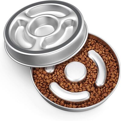 OEM Ciotola Per Cani Anti-inghiottimento, Realizzata In Acciaio Inossidabile, Con Base In Gomma Antiscivolo Per Favorire Una Sana Alimentazione E Digestione. OEM Ciotola Per Cani Anti-inghiottimento, Realizzata In Acciaio Inossidabile, Con Base In Gomma Antiscivolo Per Favorire Una Sana Alimentazione E Digestione.