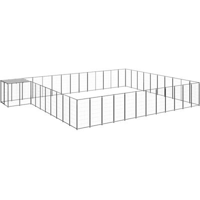 MAISON EXCLUSIVE - Gabbia Per Cani Nera 37,51 M² In Acciaio MAISON EXCLUSIVE - Gabbia Per Cani Nera 37,51 M² In Acciaio