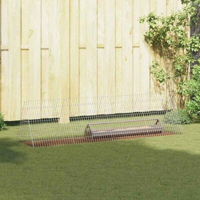 VIDAXL Gabbia Per Polli Argento 215 X 55 X 55 Cm Acciaio Zincato VIDAXL Gabbia Per Polli Argento 215 X 55 X 55 Cm Acciaio Zincato