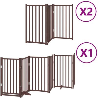 HELLOSHOP26 Cancelletto Di Sicurezza Per Animali Domestici Porta Pieghevole 12 Pannelli Legno Di Pioppo Marrone 020023147 HELLOSHOP26 Cancelletto Di Sicurezza Per Animali Domestici Porta Pieghevole 12 Pannelli Legno Di Pioppo Marrone 020023147