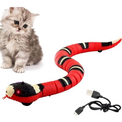 PZUBZOT Serpente Giocattolo Intelligente Con Rilevamento Automatico – Ricaricabile Tramite Usb, Lingua Mobile Realistica E Movimento A S, Corpo Segmentato In 3d, Per Gatti E Bambini, Dimensioni 40x4x3,5 Cm PZUBZOT Serpente Giocattolo Intelligente Con Rilevamento Automatico – Ricaricabile Tramite Usb, Lingua Mobile Realistica E Movimento A S, Corpo Segmentato In 3d, Per Gatti E Bambini, Dimensioni 40x4x3,5 Cm