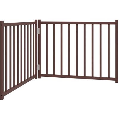 HELLOSHOP26 Cancelletto Di Sicurezza Pieghevole Per Cani 2 Pannelli 160 Cm Legno Massello Di Abete Marrone 020023050 HELLOSHOP26 Cancelletto Di Sicurezza Pieghevole Per Cani 2 Pannelli 160 Cm Legno Massello Di Abete Marrone 020023050