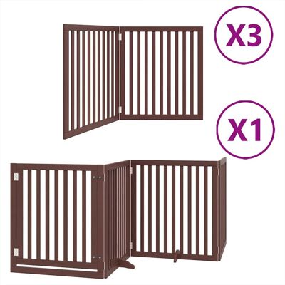 MAISON EXCLUSIVE - Cancello Cani Porta Pieghevole Marrone 10 Pannelli 800cm Pioppo MAISON EXCLUSIVE - Cancello Cani Porta Pieghevole Marrone 10 Pannelli 800cm Pioppo