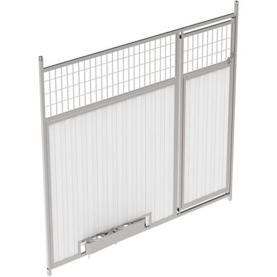 SUINGA Frente Mixto Boxes Perros 150x185 Cm Con Puerta Y Comedero Giratorio Perrera Canina SUINGA Frente Mixto Boxes Perros 150x185 Cm Con Puerta Y Comedero Giratorio Perrera Canina