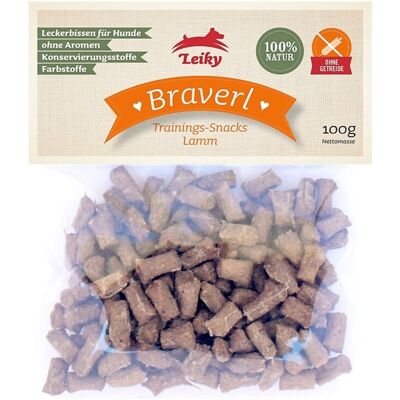 OEM Braverl Snack All'agnello Per Cani E Gatti 100 G Acidi Omega Leiky OEM Braverl Snack All'agnello Per Cani E Gatti 100 G Acidi Omega Leiky