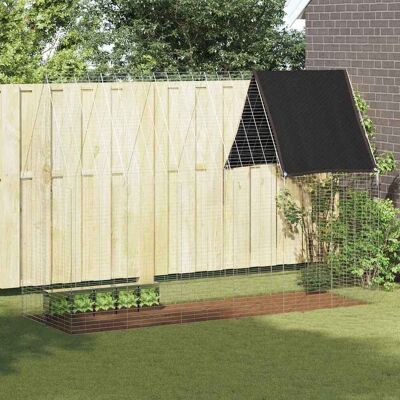 VIDAXL Gabbia Per Conigli Argento 300 X 100 X 210 Cm Acciaio VIDAXL Gabbia Per Conigli Argento 300 X 100 X 210 Cm Acciaio