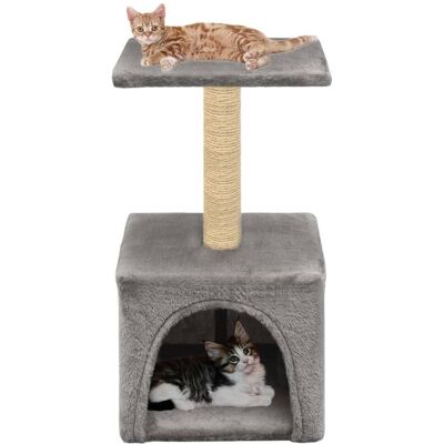 HELLOSHOP26 Tiragraffi Per Gatti Nicchia Peluche In Sisal 55 Cm Grigio 3702078 HELLOSHOP26 Tiragraffi Per Gatti Nicchia Peluche In Sisal 55 Cm Grigio 3702078