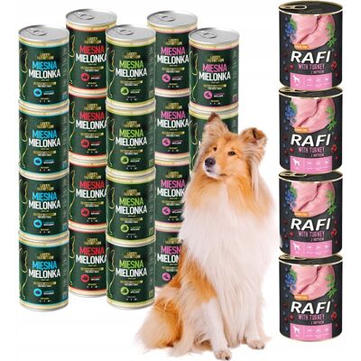 OEM Rafi + Green Nutrition Alimento Umido Per Cani, Confezione Da 24 Pezzi, 9,6 Kg, Senza Cereali OEM Rafi + Green Nutrition Alimento Umido Per Cani, Confezione Da 24 Pezzi, 9,6 Kg, Senza Cereali
