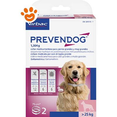 VETPHARMA ANIMAL HEALTH S.L. Prevendog Collare - Grande Collare Antiparassitario VETPHARMA ANIMAL HEALTH S.L. Prevendog Collare - Grande Collare Antiparassitario