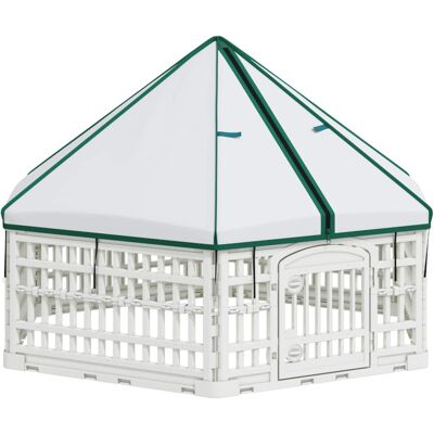 VIDAXL Panchetto Per Cani A 6 Pannelli 122 X 106,5 X 82 Cm Plastica VIDAXL Panchetto Per Cani A 6 Pannelli 122 X 106,5 X 82 Cm Plastica