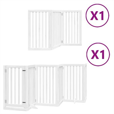HELLOSHOP26 Cancelletto Di Sicurezza Per Animali Domestici Porta Pieghevole 9 Pannelli Legno Di Pioppo Bianco 020023289 HELLOSHOP26 Cancelletto Di Sicurezza Per Animali Domestici Porta Pieghevole 9 Pannelli Legno Di Pioppo Bianco 020023289