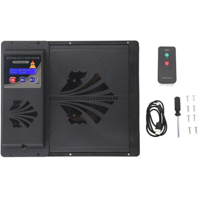 OEM Porta Automatica Per Pollaio 3 In 1 Con Usb, Sensore Di Luce, Telecomando, Timer, Apertura Orizzontale, Colore Nero OEM Porta Automatica Per Pollaio 3 In 1 Con Usb, Sensore Di Luce, Telecomando, Timer, Apertura Orizzontale, Colore Nero