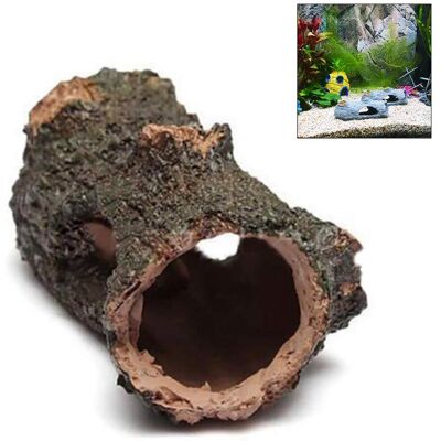 VISTRECK Tronco D'Albero Cavo In Resina – Tronco – Acquario – Pesci / Tartarughe / Lucertole / Rettili VISTRECK Tronco D'Albero Cavo In Resina – Tronco – Acquario – Pesci / Tartarughe / Lucertole / Rettili