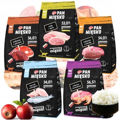 OEM Cibo Secco Per Gatti Al Gusto Di Carne In Padella, Ricco Mix Di Sapori, 5 X 400 G OEM Cibo Secco Per Gatti Al Gusto Di Carne In Padella, Ricco Mix Di Sapori, 5 X 400 G