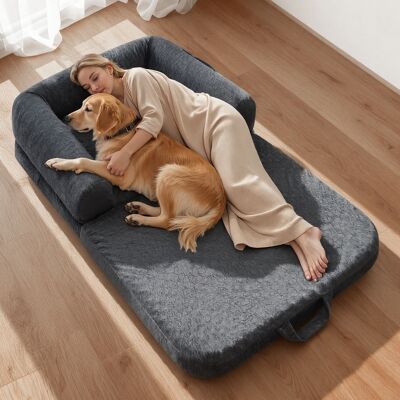 VEVOR Letto Stile Cane Per Umani Amici Pelosi Da 1790 X 950 X 240 Mm, Letto Per Cani A Misura Umana, Con Tasca Laterale, Maniglia E Cerniera, Fodera Rimovibile E Lavabile In Lavatrice, Pelo Corto VEVOR Letto Stile Cane Per Umani Amici Pelosi Da 1790 X 950 X 240 Mm, Letto Per Cani A Misura Umana, Con Tasca Laterale, Maniglia E Cerniera, Fodera Rimovibile E Lavabile In Lavatrice, Pelo Corto