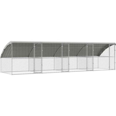 MAISON EXCLUSIVE - Gabbia Per Polli 4 Pcs Argento 800 X 200 X 200 Cm MAISON EXCLUSIVE - Gabbia Per Polli 4 Pcs Argento 800 X 200 X 200 Cm